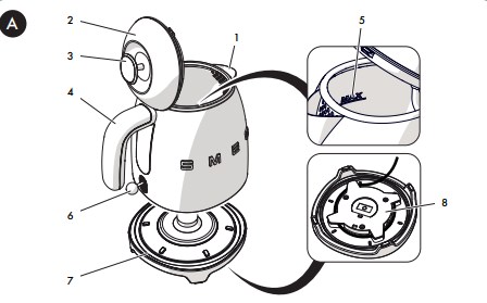 Чайник Smeg KLF05WHEU