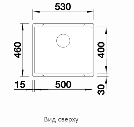  Blanco Subline 500-U черный, отводная арматура InFino