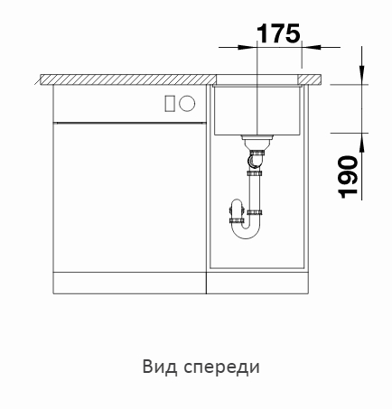  Blanco Subline 320-U черный, отводная арматура InFino