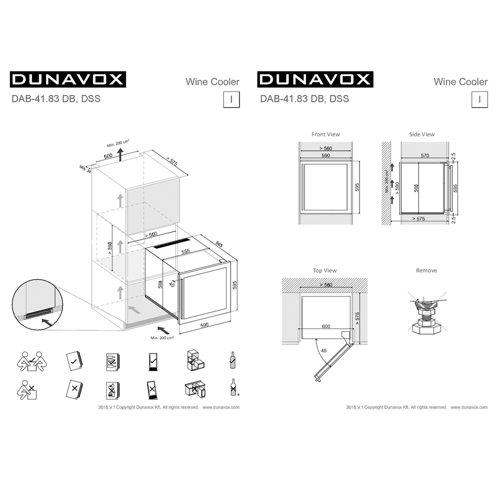 Винный шкаф Dunavox DAB-41.83DB