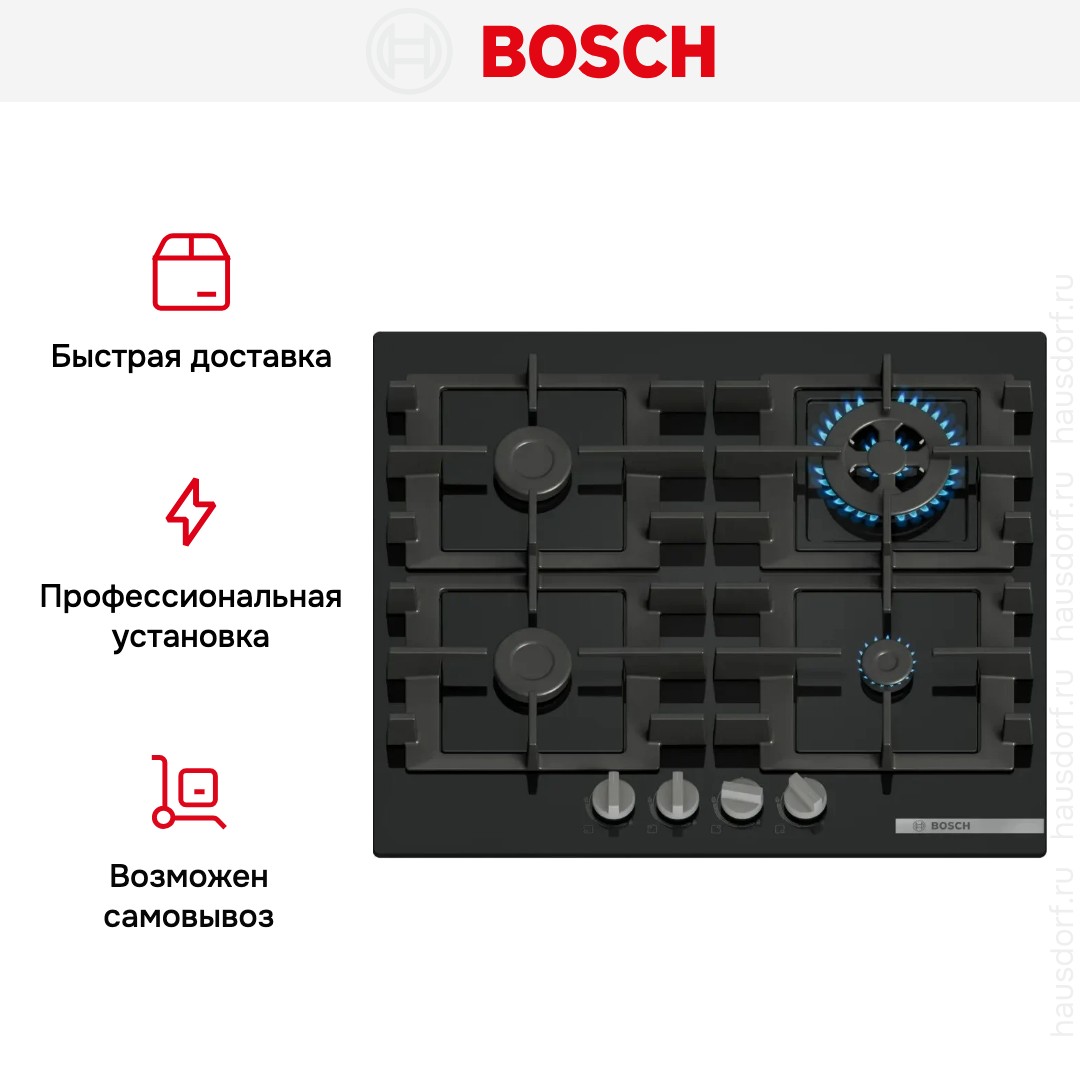 Газовая варочная панель Bosch PNH6B6K40