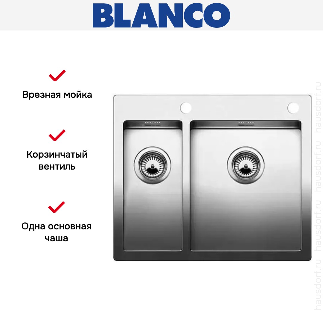 Мойка Blanco Claron 340/180-IF/A нержавеющая сталь