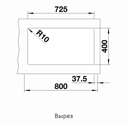  Blanco Subline 430/270-U черный, InFino