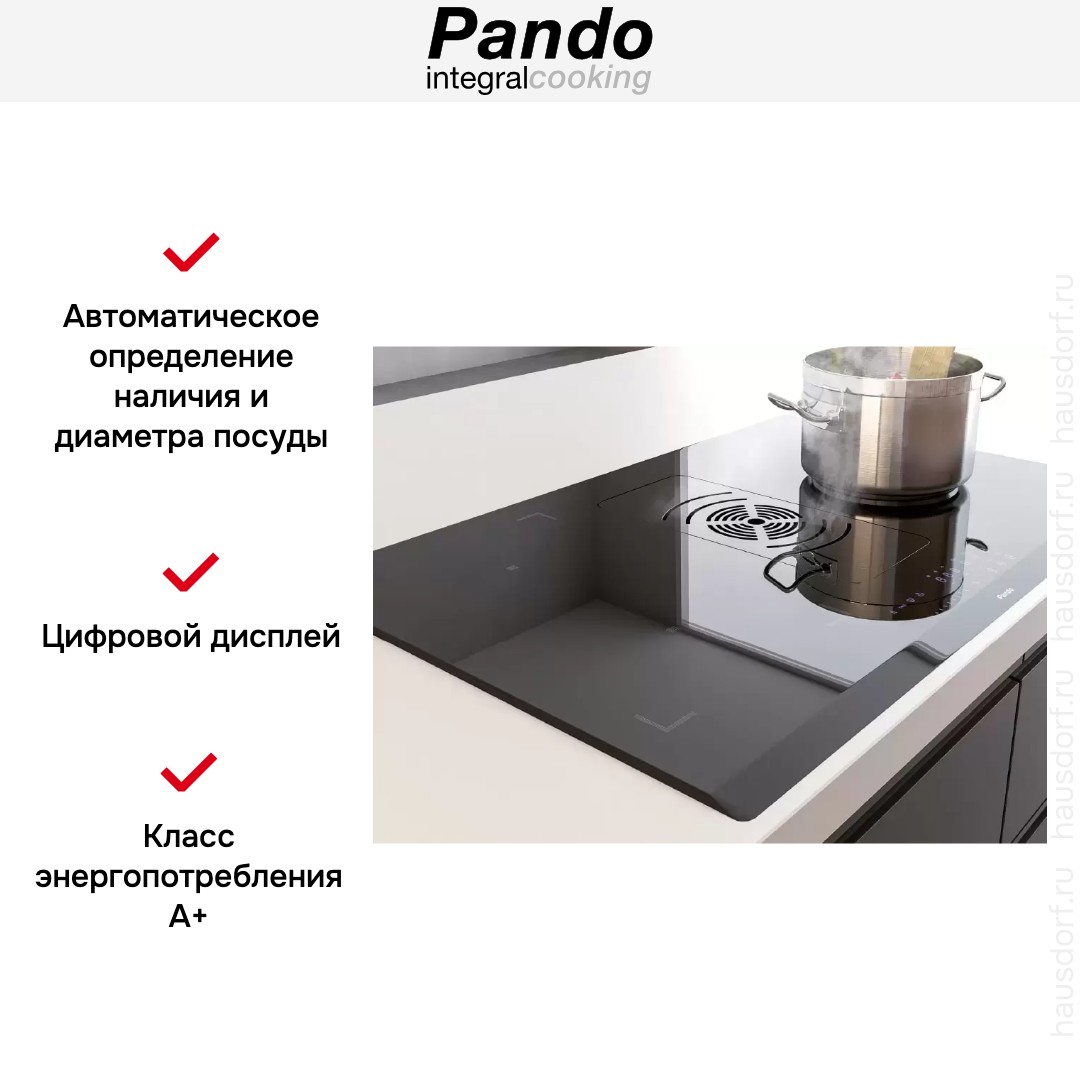 Варочная панель с вытяжкой Pando E-390/78 V.1130 ECO PLUS + DIFUSOR LAT