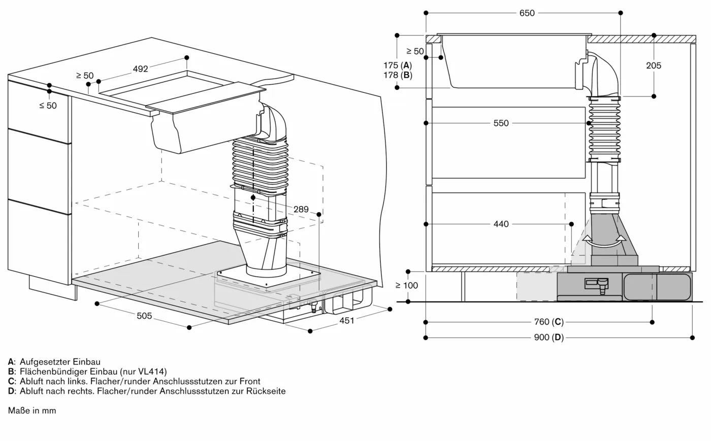 Встраиваемая кухонная вытяжка Gaggenau VL414115