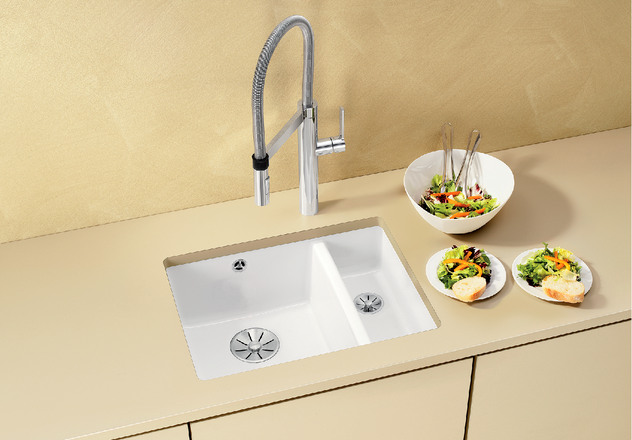  Blanco SUBLINE 350/150-U керамика отводная арматура InFino® черный