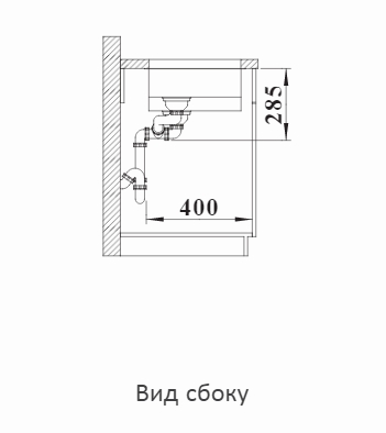  Blanco Solis 340/180-U, чаша слева, нерж. сталь полированная