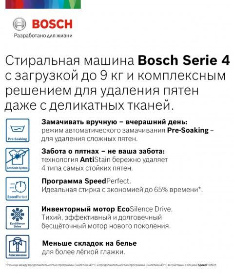 Стиральная машина с фронтальной загрузкой BOSCH WGA242XVOE