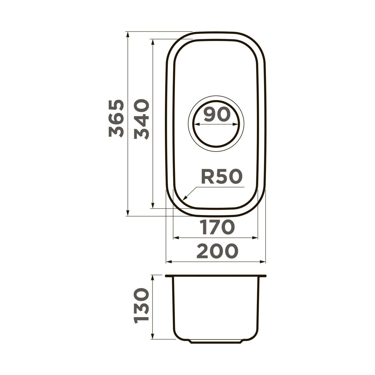  Omoikiri Omi 20-U-IN нержавеющая сталь