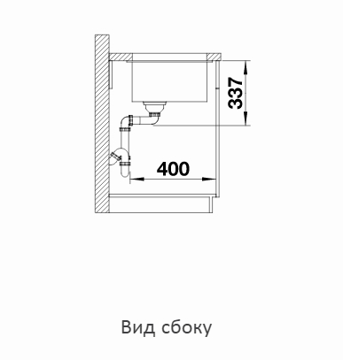 Мойка для кухни Blanco Subline 800-U черный, InFino