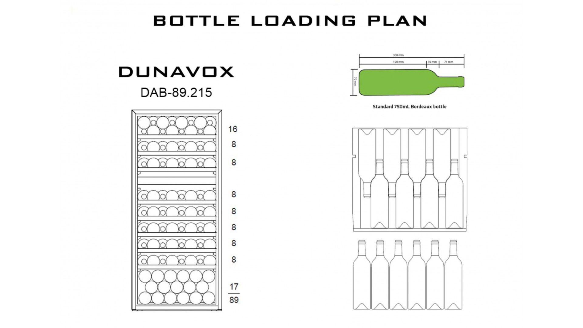 Винный шкаф Dunavox DAB-89.215DW