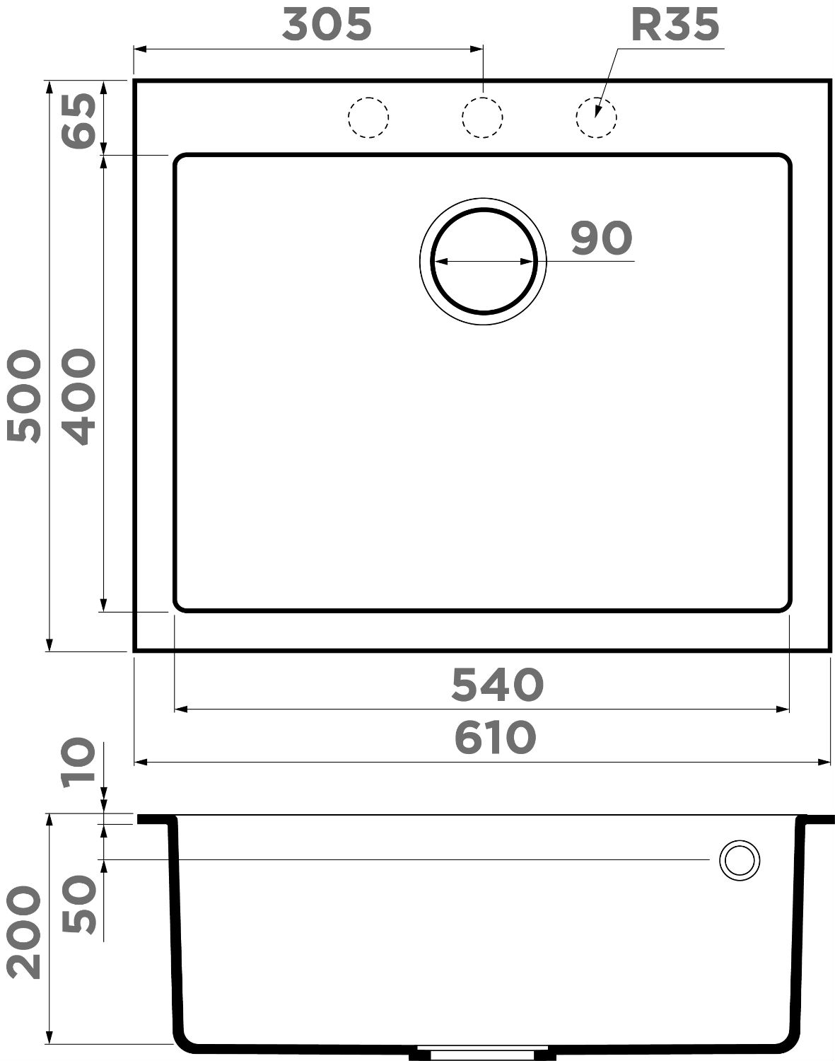  Omoikiri Bosen 61-ES Tetogranit espresso