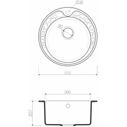  Omoikiri Tovada 51-BL чёрный