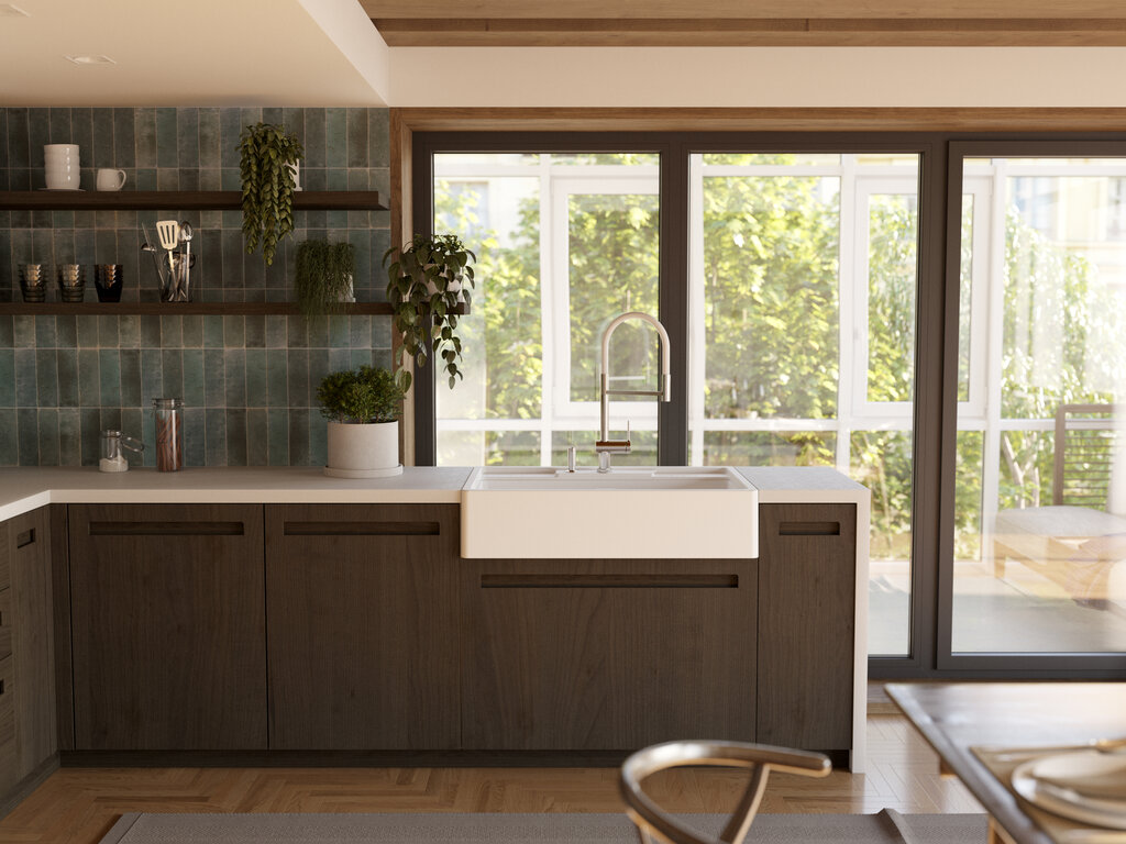 Смеситель для кухни Omoikiri Kanto-2 Plus-SB BN-WH нержавеющая сталь