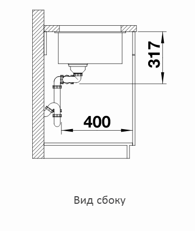  Blanco Subline 430/270-U черный, InFino