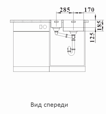  Blanco Solis 340/180-IF, чаша слева, нерж. сталь полированная