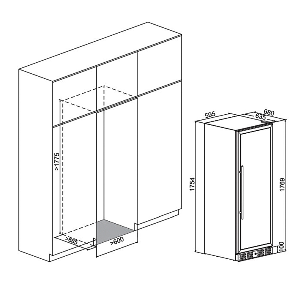 Винный шкаф Meyvel MV160-KST2