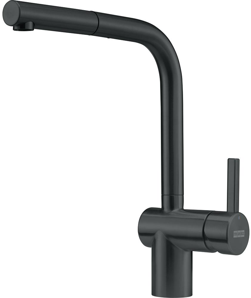 Смеситель Franke Atlas Neo чёрный Industrial, выдвижной шланг
