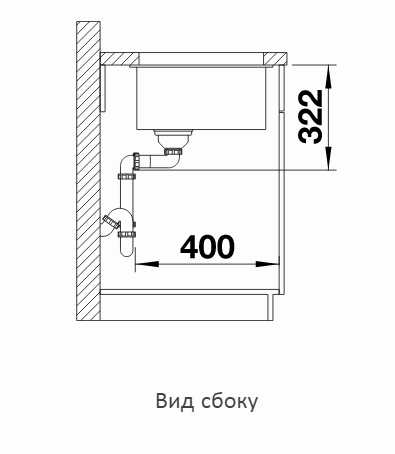 Мойка Blanco Subline 700-U Level черный, отводная арматура InFino