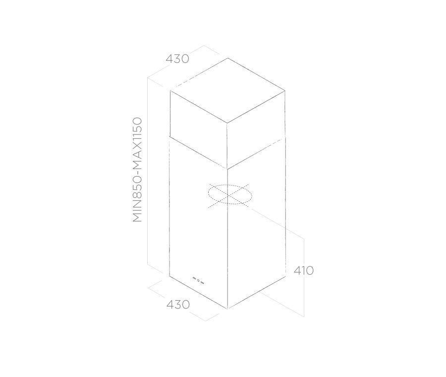  Elica KUADRA ISLAND IX/A/43x43