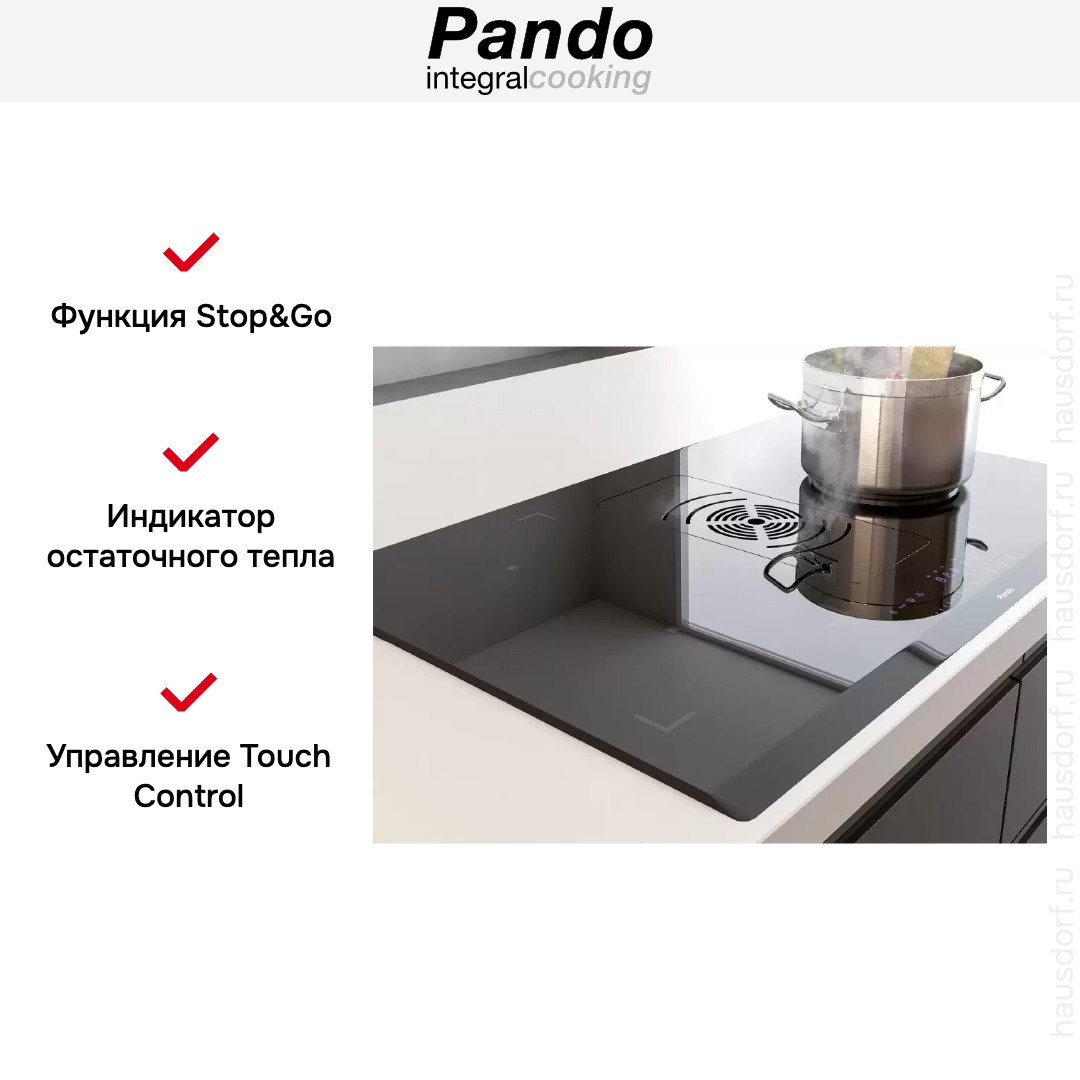 Варочная панель с вытяжкой Pando E-390/78 V.1130 ECO PLUS + KIT FCLR-AE