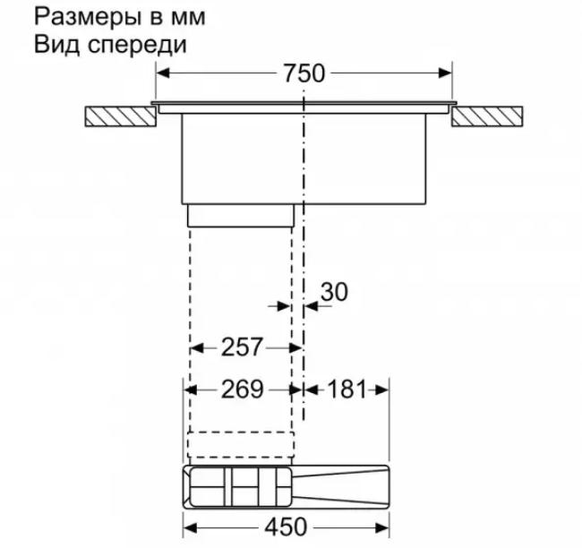 Индукционная варочная панель с интегрированной вытяжкой BOSCH PXX875D67E